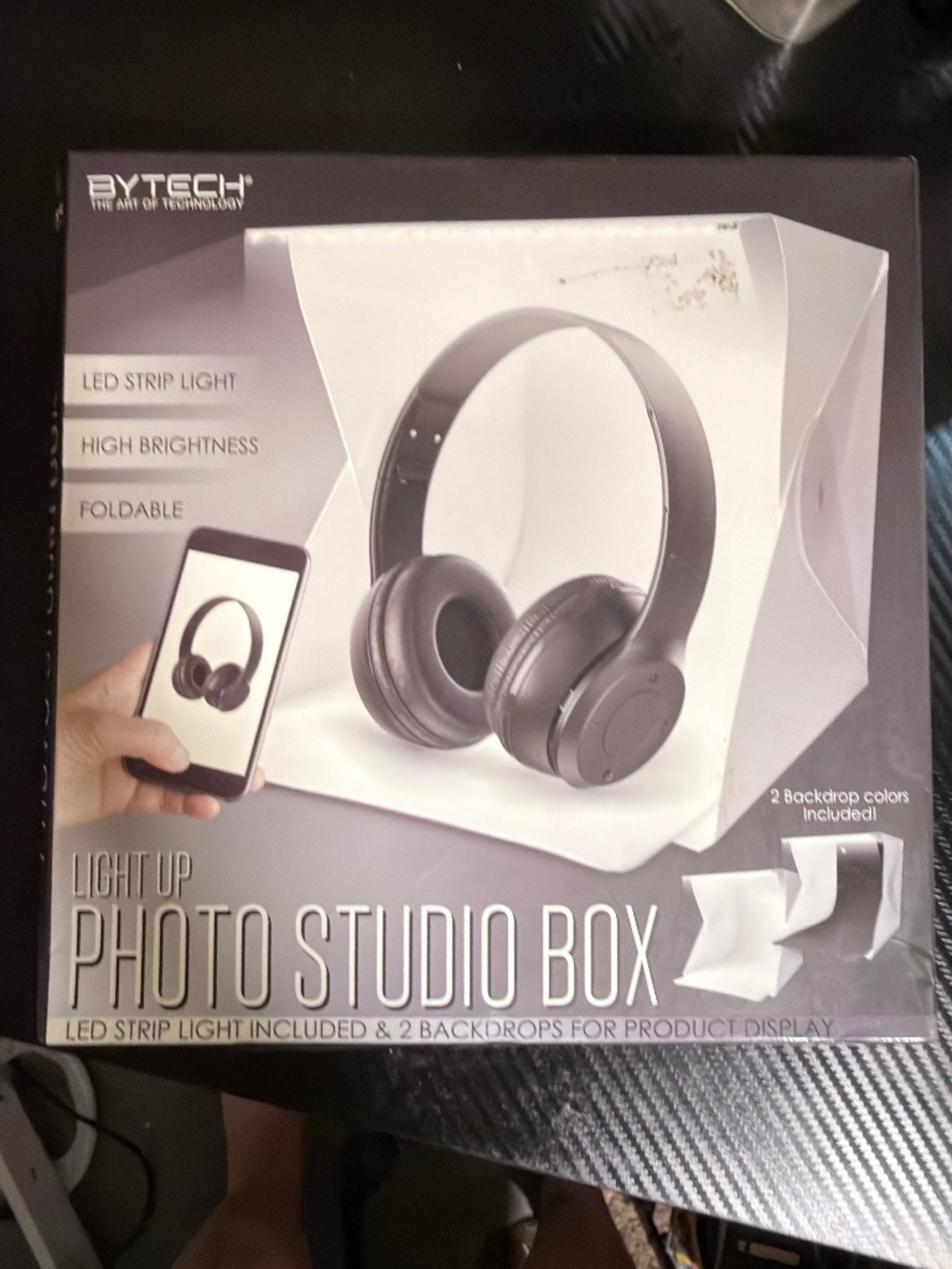 Bytech Foldable Light-Up Photo Studio Box | LED Product Photography Lightbox NIB